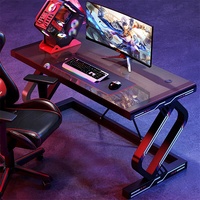 Bureau de jeu moderne pour ordinateur PC ergonomique personnalisé avec éclairage RVB
