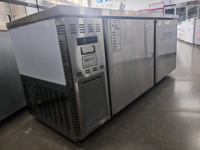 Réfrigérateur-congélateur vertical à double température en acier inoxydable pour cuisine de restaurant commercial