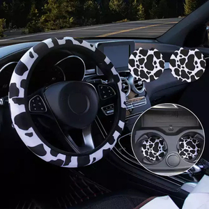 Couverture de <span class=keywords><strong>volant</strong></span> de voiture, accessoires de voiture pour femme, couverture de <span class=keywords><strong>volant</strong></span> en latex - Product Image 3