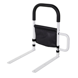 KS Bedside Handrail 50cm Height Foldable Safety Rail For Elderly Bed Assist With <b>Storage</b> Pocket - Product Image 1