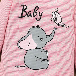 Ensemble <span class=keywords><strong>de</strong></span> vêtements pour fille, 3 pièces, barboteuse éléphant en dessin animé, jupe à bretelles imprimée, bandeau, nouvelle collection printemps-automne 2021 - Product Image 5