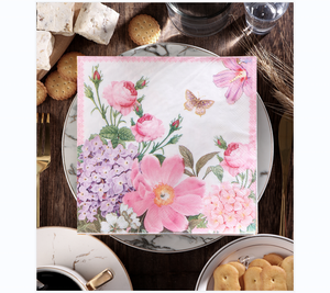 <span class=keywords><strong>Tovaglioli</strong></span> da Cena con Design Floreale Stampato per Decorazioni Festa, Matrimonio ed Eventi Nuziali - 2/3 Veli in Pura Polpa di Legno - Product Image 6