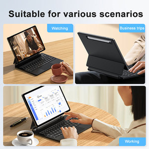 Tastiera Magnetica BT all'Ingrosso con Tasti a Forbice e Display Digitale della Batteria per <span class=keywords><strong>Samsung</strong></span> Galaxy <span class=keywords><strong>Tab</strong></span> S7+/S8+/S9+/S10+/S7 FE/S9 FE - Product Image 4
