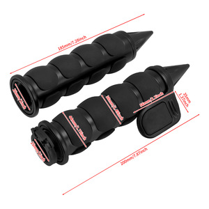 Piezas de Motocicleta, Puños de Goma Puntiagudos para Motocicleta, Manillares Universales, Aptos para Modificaciones de Manillares Harley Honda de 25 mm - Product Image 2