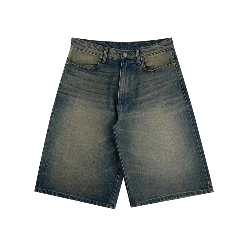 パンツ NO MASS PROD WAXED DENIM BAGGY SHORTS NO MASS PROD WAXED DENIM BAGGY SHORTS
