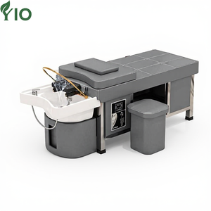 Cojín <span class=keywords><strong>de</strong></span> PU y almohada, estación <span class=keywords><strong>de</strong></span> champú reclinable para salones <span class=keywords><strong>de</strong></span> belleza, hoteles, gimnasios y hospitales, lavabo negro, uso versátil - Product Image 3