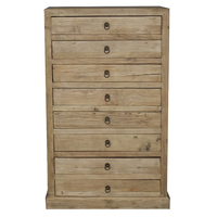 Meuble de classement en bois recyclé antique de haute qualité, meuble de bureau, classeur naturel