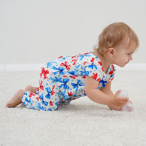 Combinaison bébé en bambou personnalisée entièrement imprimée, Combinaisons bébé en coton biologique, Combinaisons bébé en bambou en gros, Vêtements pour nourrissons en bambou, Combinaisons-pyjamas pour enfants - Product Image 3