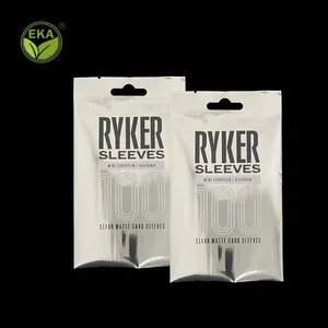 Minlee 3 Side Seal Mylar Custom Print Small Clothing Ziplock Header Bag Gloves Sleeve Independent Packaging Bag