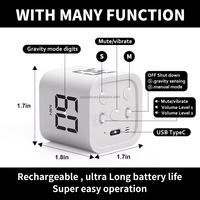 Timer da Scrivania Mini 5/10/30/60 Minuti, 3 in 1 con Conto alla Rovescia Visivo, Timer Intelligente Personalizzabile con Pulsante e Display LED