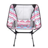 Chaise pliante portable en tissu Oxford 601D à motif imprimé pour pique-nique et utilisation en parc