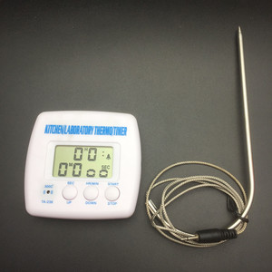 TA-238 Digital <b>Probe</b> <b>Thermometer</b> 300C Kitchen Laboratory <b>Thermometer</b> Timer with Heat Resistant <b>Probe</b> - Product Image 2