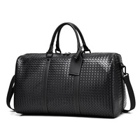 Sac de voyage sport en nylon tissé à carreaux grande capacité 36-55L résistant à l'eau avec fermeture à cordon, sac de rangement portable pour bagages et sac de sport