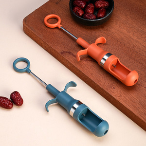 Syringe Style <b>Date</b> Pitter Tool Blue And Orange Color Household Kitchen Utensil For Removing <b>Date</b> And Hawthorn Seeds - Product Image 4