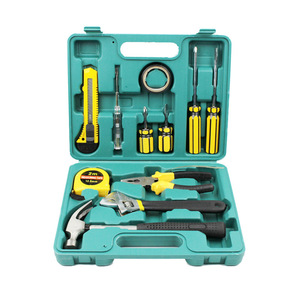 Juego de herramientas de 12 piezas, kit de reparación para el hogar con destornilladores, martillo, alicates, cinta métrica para el mantenimiento del hogar y del vehículo - Product Image 5