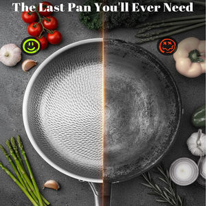 Sartén Profesional de Titanio Puro de 12 Pulgadas con Tapa, Antiadherente y No Tóxica para Cocinar - Product Image 3