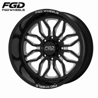 Jantes de camion en alliage d'aluminium forgé FGD Custom 24x14 26x16 PCD 8x170 avec enjoliveurs flottants pour Ford F-250/F-350
