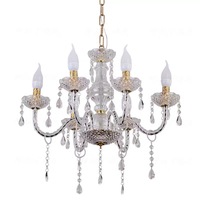 Nouveau Lustre Européen en Acrylique pour Salle de Mariage, Accessoires de Décoration de Plafond de Mariage, Éclairage Moderne en Acrylique
