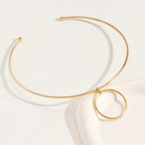 YW, accesorios elegantes y de moda, gargantillas de cuello circular de Metal, collares de joyería para mujer - Product Image 1