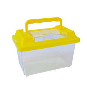 슈퍼 화이트 금붕어 투명 거북이 탱크 플라스틱 물고기 탱크 대형 휴대용 수족관 뚜껑 애완 동물 파충류 상자 - Product Image 5