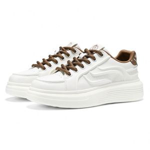High-quality Men's Board Shoes, Heightening <b>by</b> 2025,white Sneakers in All Seasons,lace-up Style, Street Photography Casual Shoes - Product Image 5