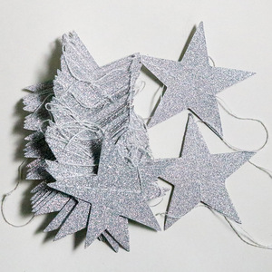 Guirlande scintillante multicolore de 4 mètres, étoiles brillantes en papier, décorations scintillantes pour petites étoiles - Product Image 2
