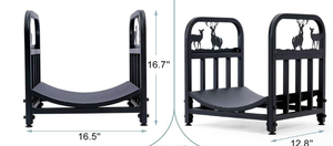 Piccolo pacchetto moderno arredamento per la casa di stoccaggio <span class=keywords><strong>cesto</strong></span> legna da ardere portabagagli <span class=keywords><strong>in</strong></span> ferro e <span class=keywords><strong>vimini</strong></span> per uso domestico - Product Image 2