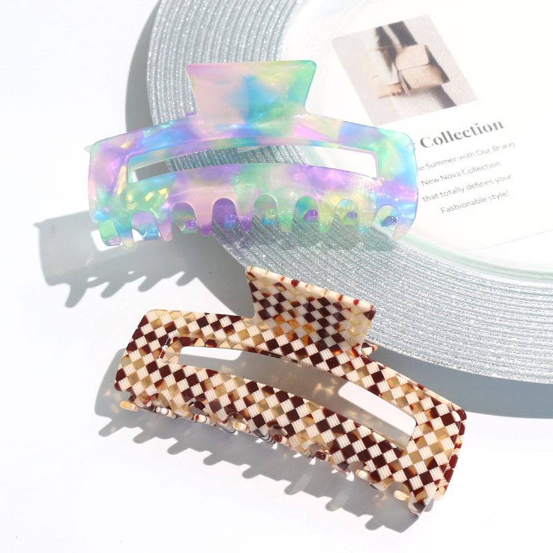 Заколка для волос XinMei из ацетата, большая прямоугольная заколка для волос 12 см, заколка для волос с эффектом постепенного Омбре на заказ, заколки для волос для женщин