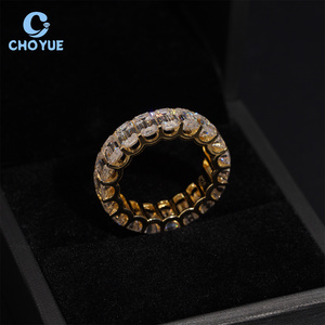 GRA Certificated Hip Hop Iced Out Fine Jewelry D Color VVS Moissanite Diamond Sterling Silver 925 <b>Ring</b> <b>for</b> <b>Men</b> - Product Image 3