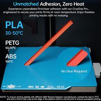 Plaque de construction froide en plastique Biqu Cryogrip Pro Frostbite 257x257mm pour imprimantes Lab P1S P1P P2S X1C X1E A1, impression à température ambiante
