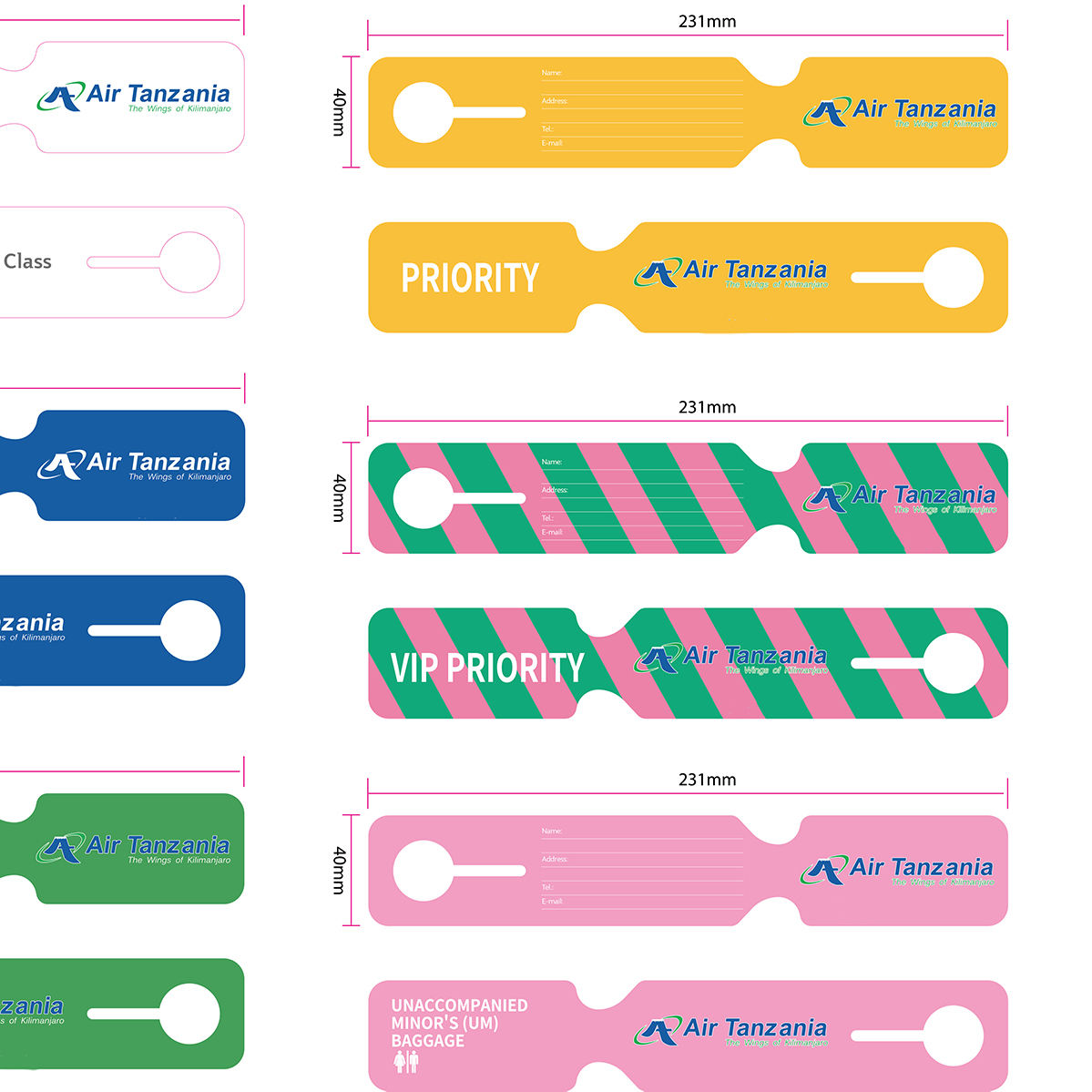 Étiquettes de bagage