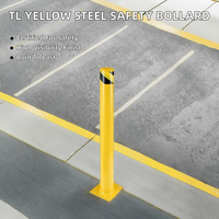 Barrière de sécurité robuste jaune vif de qualité industrielle pour usage extérieur et intérieur, idéale pour la sécurité des entrepôts et des zones de stockage