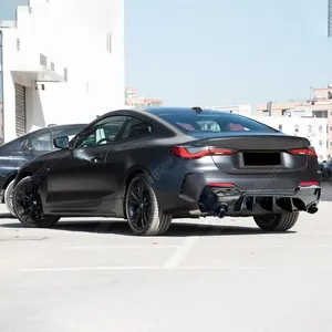 Pour Série 4 G22 G23 Facelift M Sport 2020 2021 2022 2023 2024 Kit de modification du diffuseur de pare-chocs arrière et du becquet arrière automobile - Product Image 4