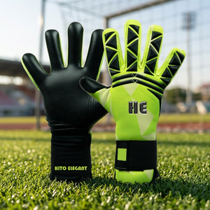 Vente en gros de gants de gardien de but de football poignée de contrôle solide paume en latex antidérapante protection des doigts respirante pour l'extérieur - Product Image 3