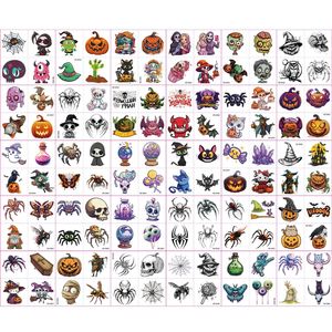 All'ingrosso 2024 tutti i Hallows' giorno del tatuaggio adesivo temporaneo festa di carnevale tatuaggio impermeabile per bambini cartone animato giorno di Halloween dei morti - Product Image 1