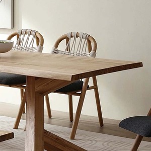 Ensemble table à manger et chaises <span class=keywords><strong>en</strong></span> bois de frêne massif pour petite maison ou hôtel/villa Mobilier de salle à manger simple et élégant - Product Image 3