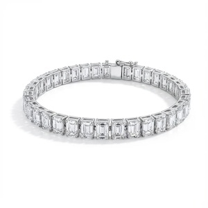 Pulsera de Diamantes con Esmeraldas - Oro de 9k, 14k, 18k - Product Image 3