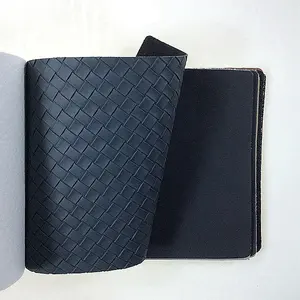 weave black leather for bag, synthetic leather supplier, recycled leather