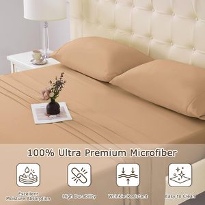 Vua duy nhất & Twin Kích thước 1800tc tấm ga trải giường sợi nhỏ đặt 3-mảnh được trang bị bộ đồ giường bán buôn bedsheet Bộ sưu tập - Product Image 6