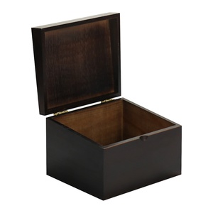 storage collection wooden gift box organizer case solid wood retro square small jewelry box with lid