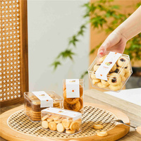 Boîtes à biscuits transparentes multiformes, boîte à craquelins transparente, boîte à craquelins de Noël, contenants en plastique pour biscuits avec couvercles