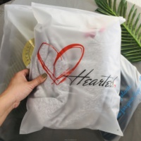 Offre spéciale, sac à fermeture éclair imprimé avec logo personnalisé pour emballage de vêtements pour animaux de compagnie, sac en plastique givré transparent à fermeture éclair