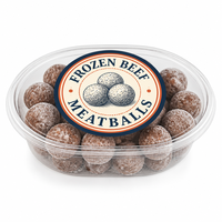 Étiquettes personnalisées pour boulettes de viande de bœuf surgelées |   Autocollants imprimés en rouleau pour l'emballage alimentaire |   Approvisionnement en marque blanche