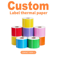 Étiquettes autocollantes personnalisées 50x25 50x30 58x40 58x60 60x40 80x50 Papier thermique direct pour codes-barres Adhésif thermofusible Résistant à l'huile/à l'eau