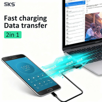 Cable USB-A a Micro USB de Carga Rápida de 2.4A, Negro, para Android, iOS y Computadora, con Transferencia de Datos
