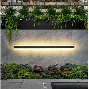 Tira lineal para Exterior, lámpara de pared impermeable, candelabro de jardín, luz LED de pared