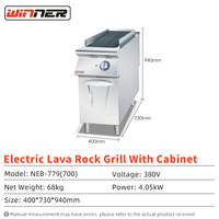 Grill électrique commercial pour la cuisson des steaks, grill à pierres volcaniques pour cuisines et restaurants