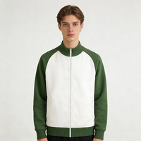 Veste homme sur mesure, col rond, manches longues, cardigan zippé, tricot, bloc de couleur, cardigan zippé, pull en tricot avec poches