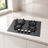 Table de cuisson à gaz multi-brûleurs fiable pour la cuisine domestique, combinant une conception sécurisée, cuisinière à gaz encastrable 4 brûleurs