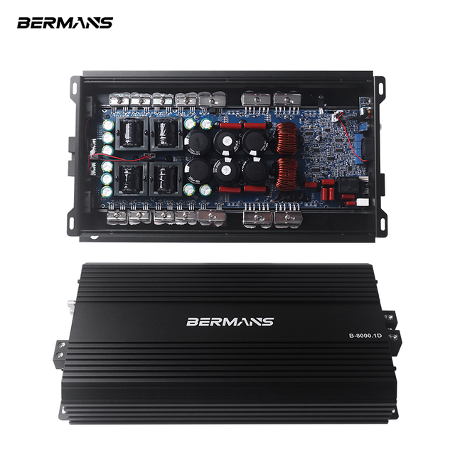 Brazilian Style High Efficiency 8000W Super Power Class D Mono Car Amplifier Professional Aluminum Subwoofer Horn